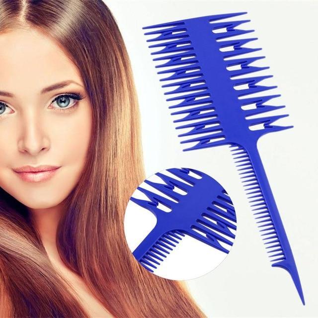 Women's Professional Big Tooth Hair Dyeing Tool Combs freezone8 blue
