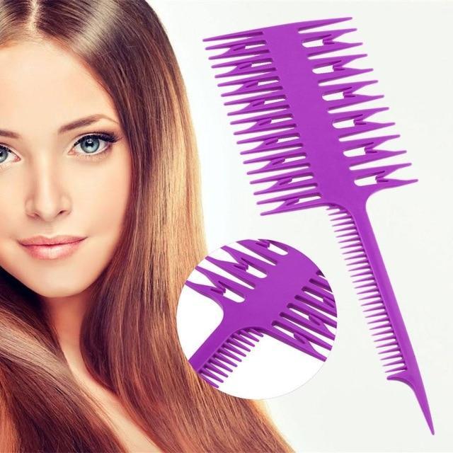 Women's Professional Big Tooth Hair Dyeing Tool Combs freezone8 purple