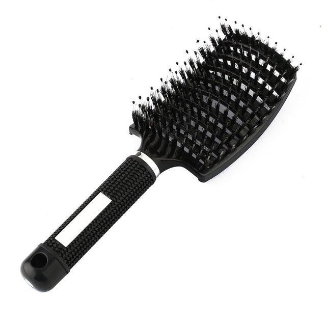 Women's Scalp Massage Bristle Nylon Hair Brush Combs TP Makeup Store Black