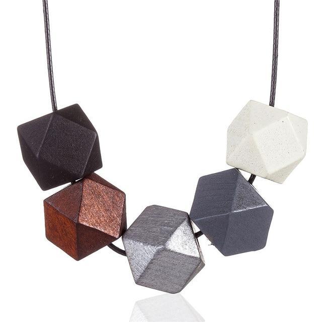 Wooden Beads Long Necklaces Pendant Necklaces Coostuff Official Store A