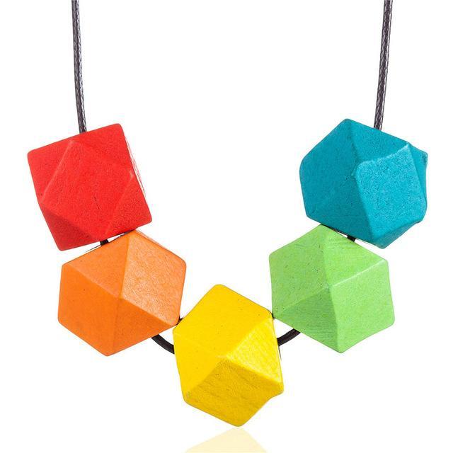 Wooden Beads Long Necklaces Pendant Necklaces Coostuff Official Store C