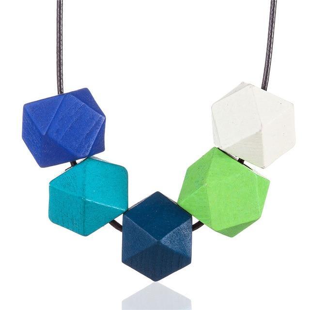 Wooden Beads Long Necklaces Pendant Necklaces Coostuff Official Store D