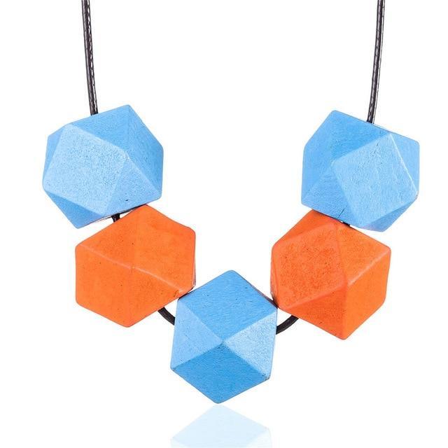 Wooden Beads Long Necklaces Pendant Necklaces Coostuff Official Store E