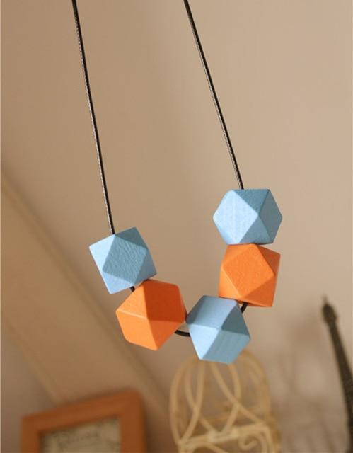 Wooden Beads Long Necklaces Pendant Necklaces Coostuff Official Store J