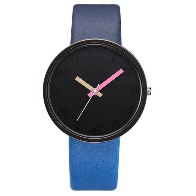 Yuhao Alloy Leather Quartz Watch Women's Watches 77 Queens Store Black 1