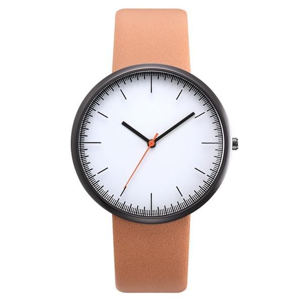 Yuhao Alloy Leather Quartz Watch Women's Watches 77 Queens Store Brown 2