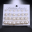 12 Pieces Single Color Simulated Pearl Stud Earrings For Women Stud Earrings KISSWIFE Official Store 