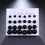 12 Pieces Single Color Simulated Pearl Stud Earrings For Women Stud Earrings KISSWIFE Official Store Black 