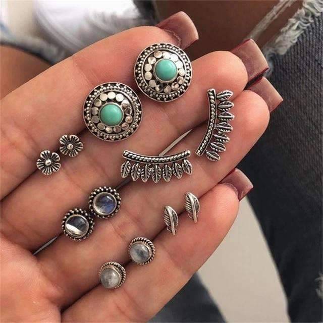 12 Pieces Single Color Simulated Pearl Stud Earrings For Women Stud Earrings KISSWIFE Official Store E747 
