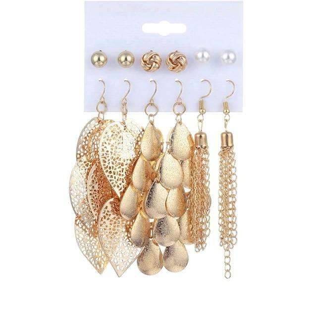 12 Pieces Single Color Simulated Pearl Stud Earrings For Women Stud Earrings KISSWIFE Official Store Gold16 