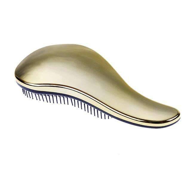 1pc Electroplate Detangling Hair Comb for Salon Styling Women Combs OSHIONER Online Store Big size Gold 
