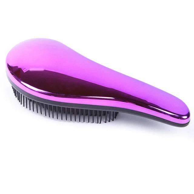 1pc Electroplate Detangling Hair Comb for Salon Styling Women Combs OSHIONER Online Store Big size Pink 