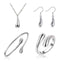 4 in 1 Silver 925 Stamped Water Drop Bridal Jewelry Sets For Women Bridal Jewelry Sets GNIMEGIL Official Store SHS221 45cm 