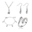 4 in 1 Silver 925 Stamped Water Drop Bridal Jewelry Sets For Women Bridal Jewelry Sets GNIMEGIL Official Store SHS224 45cm 