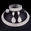 4pcs Silver Crystal Bridal Jewelry Sets With Elastic Rope Chain