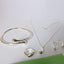 4Pieces 925 Silver Water Drop Women’s Bridal Jewelry Set Bridal Jewelry Sets GNIMEGIL Official Store 