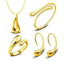 4Pieces 925 Silver Water Drop Women’s Bridal Jewelry Set Bridal Jewelry Sets GNIMEGIL Official Store Gold Color Resizable 45cm