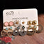 6 Pairs Party Earrings Set Stud Earrings Love a act the role ofing 