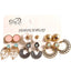 6 Pairs Party Earrings Set Stud Earrings Love a act the role ofing 