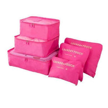 6 PCs Packing Cubes Waterproof Luggage & Travel Bag Organizer Travel Bags Travelling Store rose red 