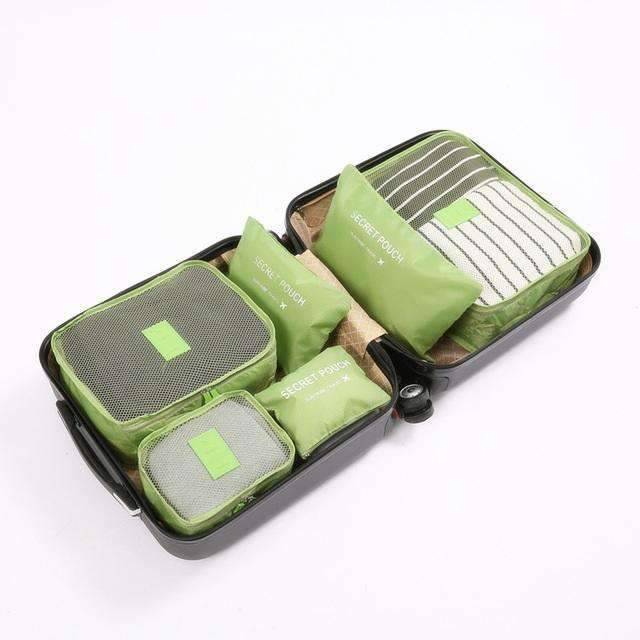 6 PCs Set High Quality Oxford Cloth Luggage & Travel Bag Travel Accessories Looking for the ownerof bag. Store Green 