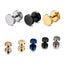 Alisouy Wholesale Black Silver Stainless Steel Barbell Dumbbell Punk Gothic Stud Earring  For men