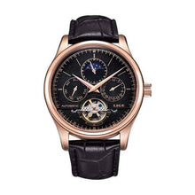 Automatic Tourbillon Leather Casual Mechanical Watch For Men Mechanical Watches LIGE Global No. 2 Store