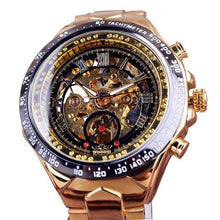 Bezel Golden Skeleton Design Waterproof Mechanical Watch For Men Mechanical Watches GMT