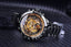 Bezel Golden Skeleton Design Waterproof Mechanical Watch For Men Mechanical Watches GMT 