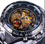 Bezel Golden Skeleton Design Waterproof Mechanical Watch For Men Mechanical Watches GMT Silver Golden 