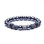 Black Hematite Bead Strand Bracelet For Men With Crown Strand Bracelets HelloLeo 