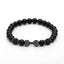 Black Hematite Bead Strand Bracelet For Men With Crown Strand Bracelets HelloLeo 