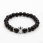 Black Hematite Bead Strand Bracelet For Men With Crown Strand Bracelets HelloLeo B0200317 