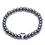 Black Hematite Bead Strand Bracelet For Men With Crown Strand Bracelets HelloLeo B020409 