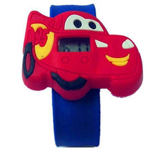 Cartoon Car Silicone Tape Patted Quartz Children’s Watch Children's Watches Li You 's Store digital blue