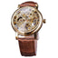 Casual Design Brown Leather Strap Skeleton Men's Mechanical Watch Mechanical Watches GMT 