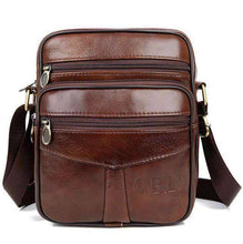 Casual Genuine Cow Leather Shoulder Crossbody Bag for Men Crossbody Bags Qibolu Official Store A Brown