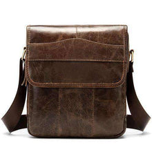 Casual Genuine Leather Small Flap Crossbody Bag for Men Crossbody Bags MVA Bags Factory Sell store 1121coffee 27CM