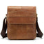 Casual Genuine Leather Small Flap Crossbody Bag for Men Crossbody Bags MVA Bags Factory Sell store 1121yellow brown 27CM 