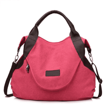 Casual Large Capacity Leather Shoulder Bag for Women Shoulder Bags KVKY Factory Store Pink-large