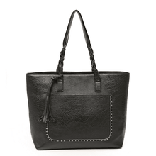 Casual Tote High Quality Leather Shoulder Bag for Women Shoulder Bags LANYIBAIGE Women's Bag Store BLACK (30cm<Max Length<50cm) 