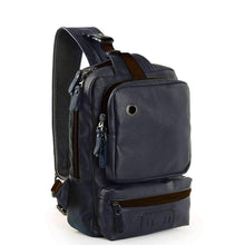Casual Vintage Leather Chest/Shoulder Soft Crossbody Bag for Men and Women Crossbody Bags zebella Official Store blue Standard Size