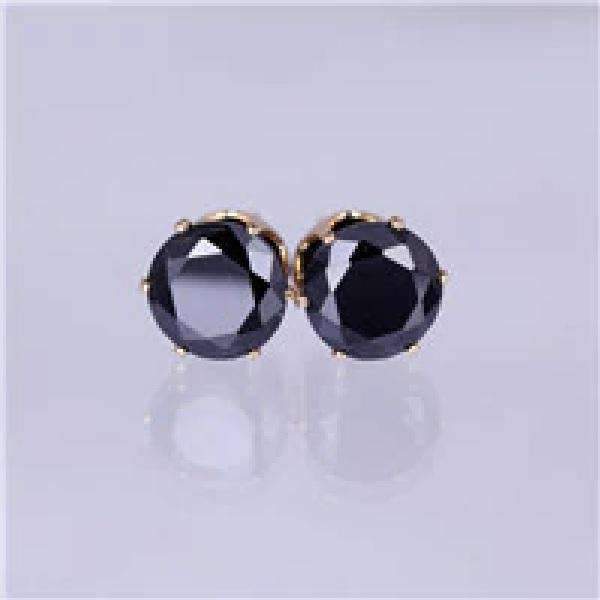 Colorful Zirconia Crystal Stud Earrings For Women Stud Earrings wproduby Official Store gold black 