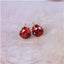 Colorful Zirconia Crystal Stud Earrings For Women Stud Earrings wproduby Official Store gold red 
