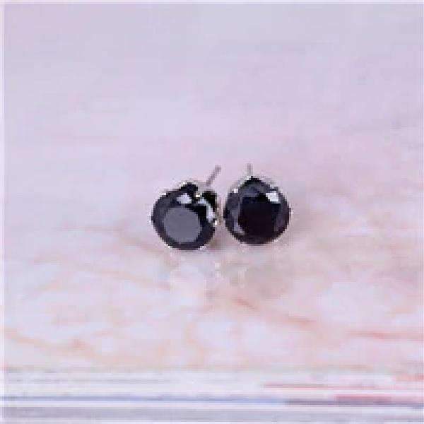 Colorful Zirconia Crystal Stud Earrings For Women Stud Earrings wproduby Official Store Silver black 