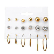 Crystal Beads Stud Earrings Set Stud Earrings 17Mile Store FME32251 