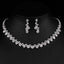 Crystal Silver Jewelry Sets Bridal Jewelry Sets TREAZY Official Store 