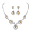 Crystal Teardrop Bridal Jewelry Sets Bridal Jewelry Sets mecresh Official Store 