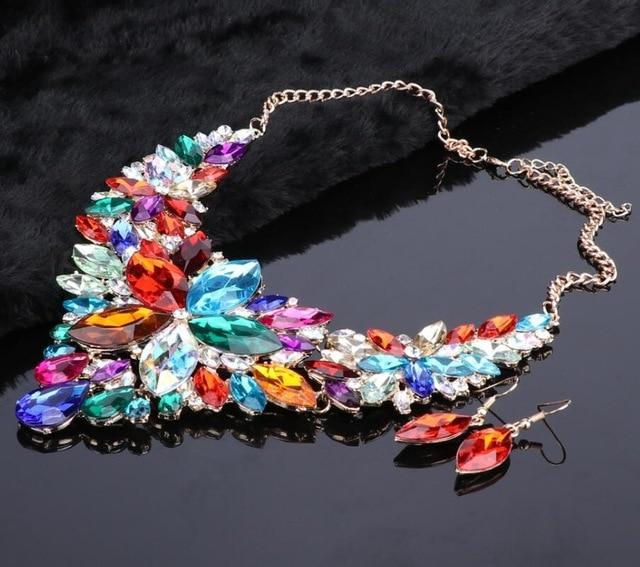 Crystal Wedding Party Jewelry Sets Bridal Jewelry Sets Carol Jewelry Multicolor 