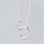 Double Circle Interlock Necklace Chain Necklaces anenjery Official Store 